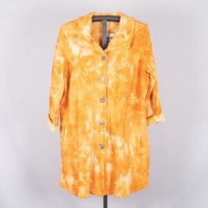 Color Me Cotton CMC Women’s Tie Dye Jacket LARGE Artsy Boho Lagenlook USA Made
